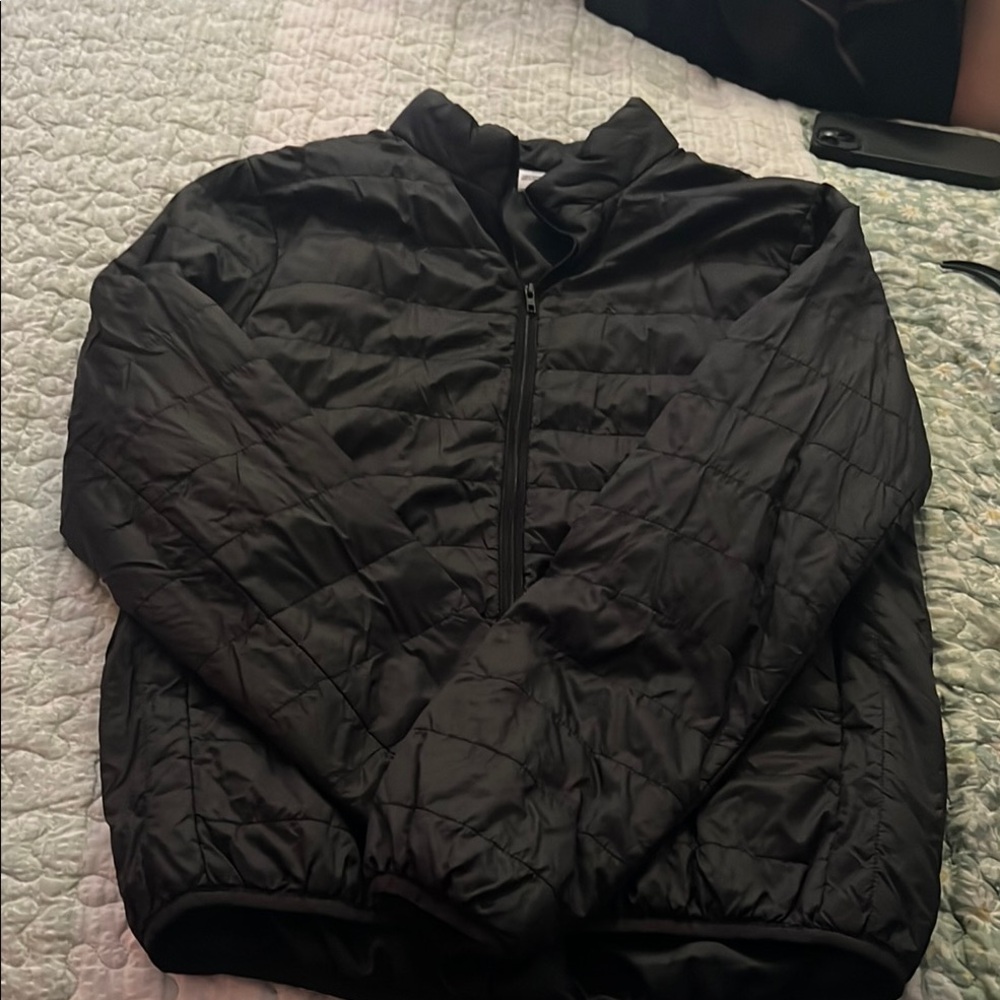 PINK Black Quilted Jacket
